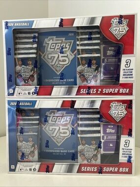 Topps 75 Series Collectibles 2 Box - Blue, Red, White Sealed NIB